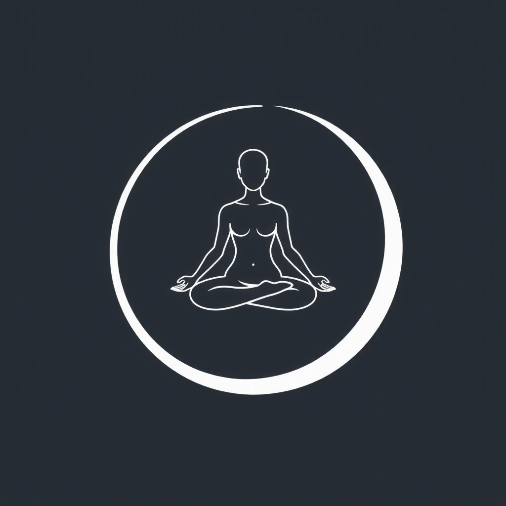 Icône d'une silhouette sereine et équilibrée