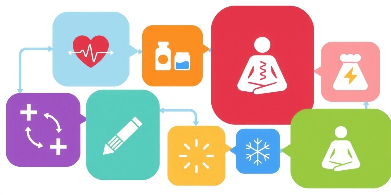 Illustration de diverses catégories d'articles sur la santé et le bien-être